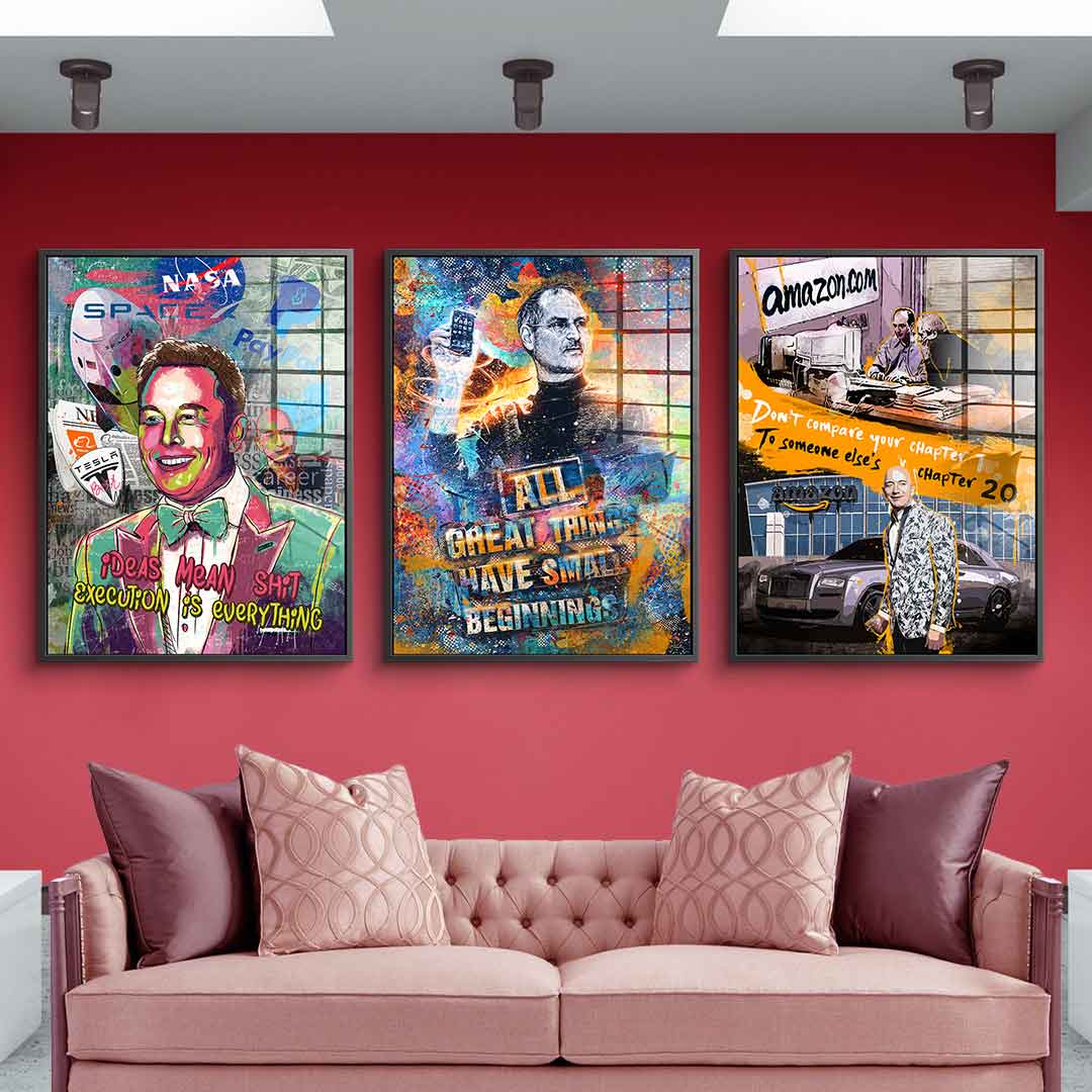 Today's entrepreneurs - acrylic glass 3x