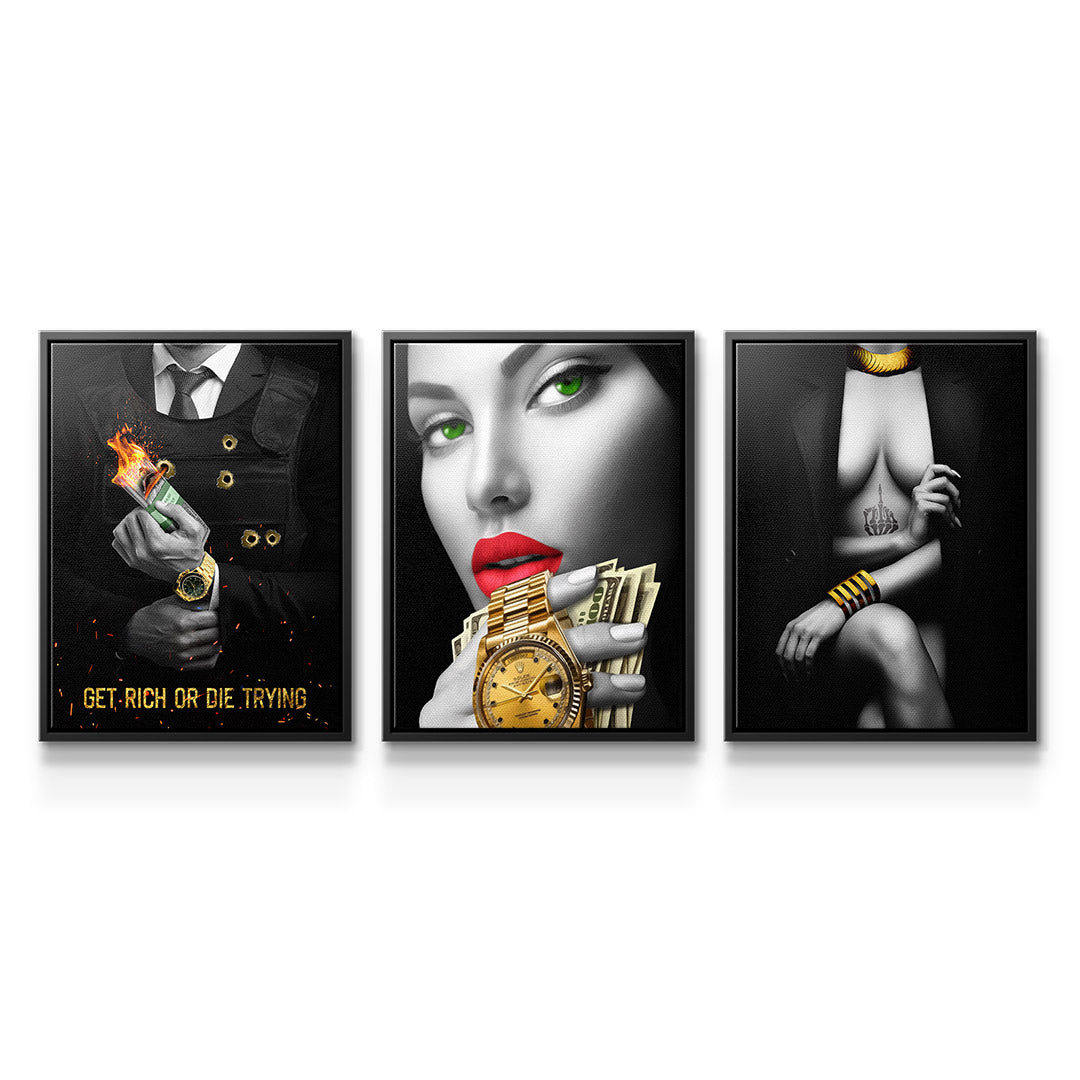 Black Gold Party - canvas 3x