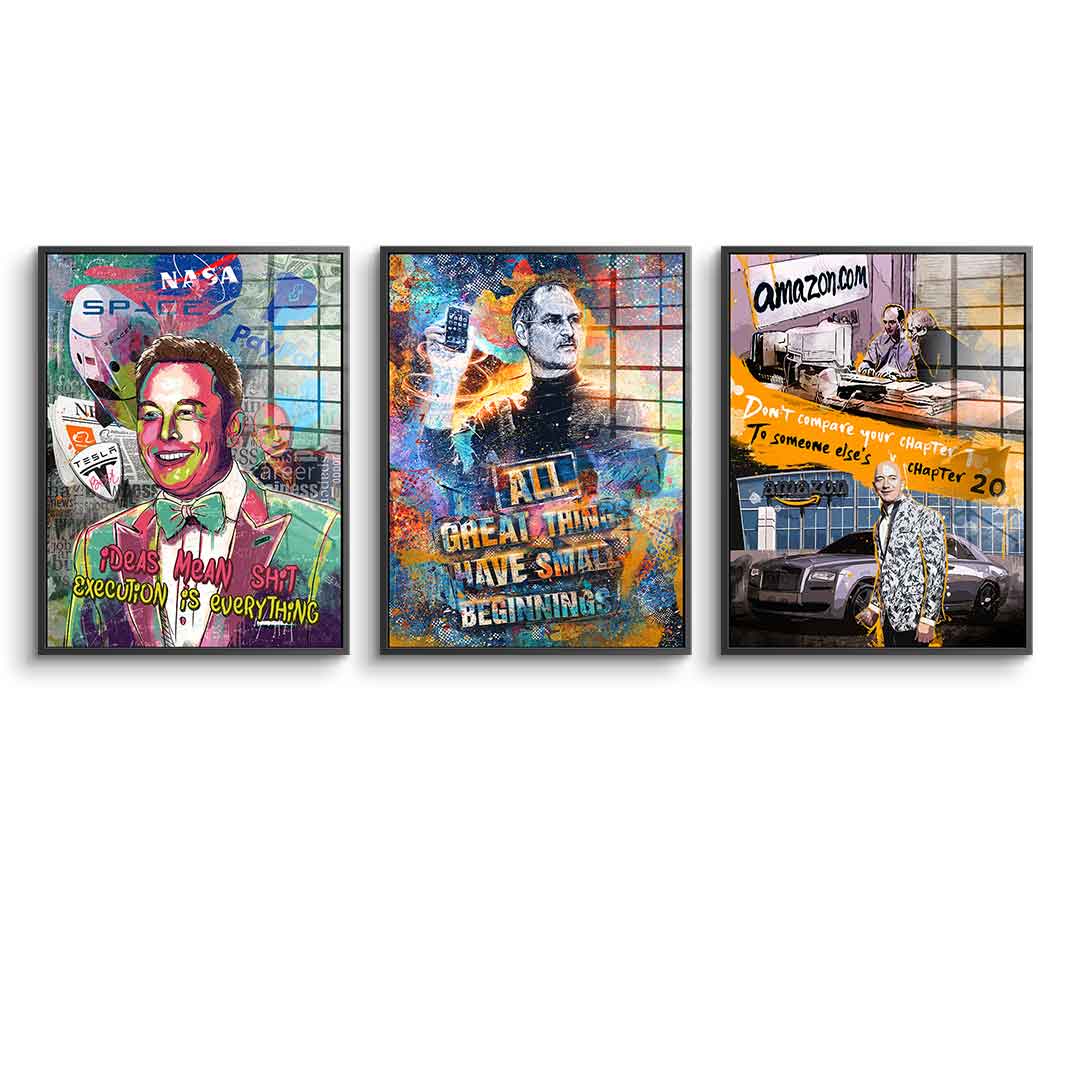 Today's entrepreneurs - acrylic glass 3x