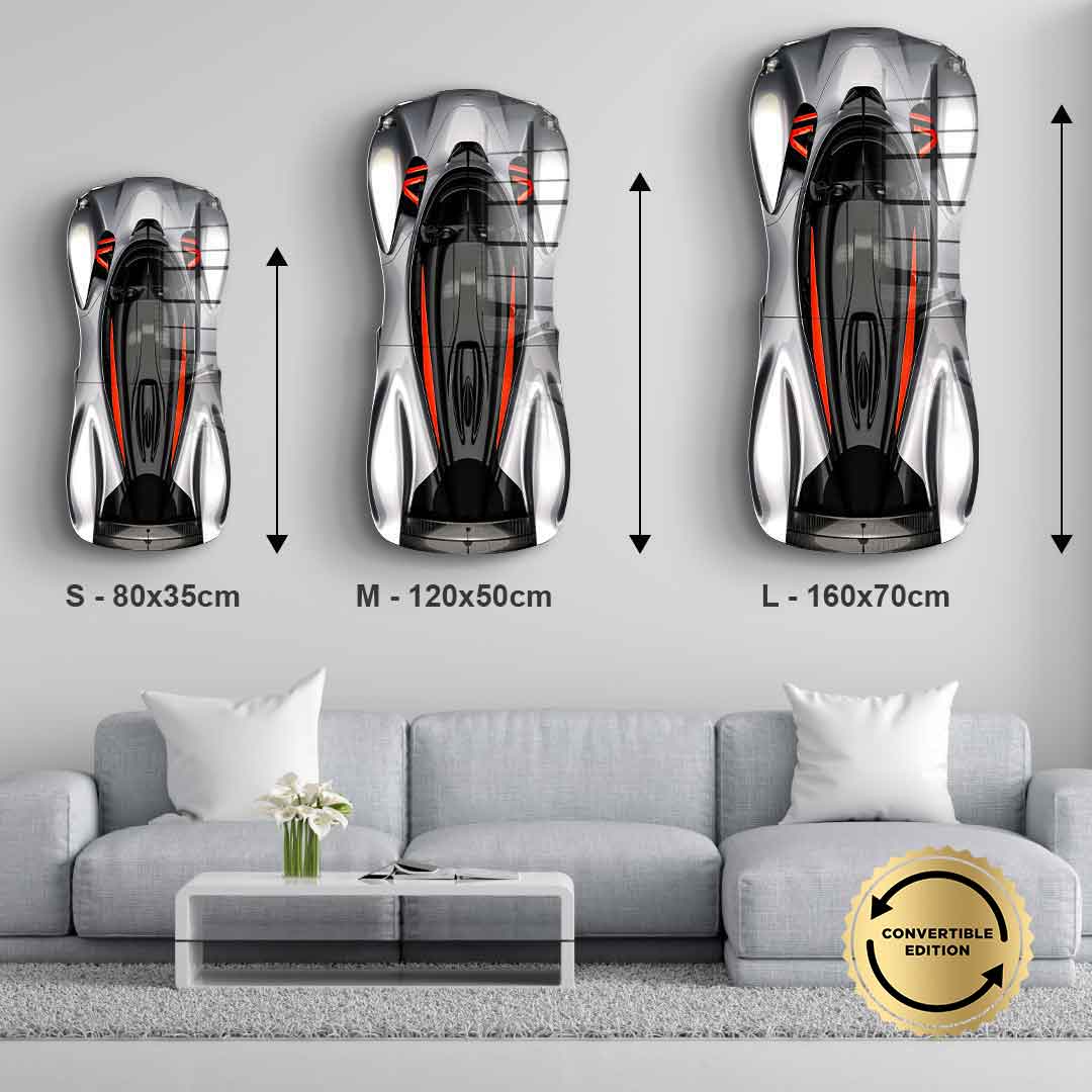 Wandskulptur Aston Martin Valkyrie - Acrylglas
