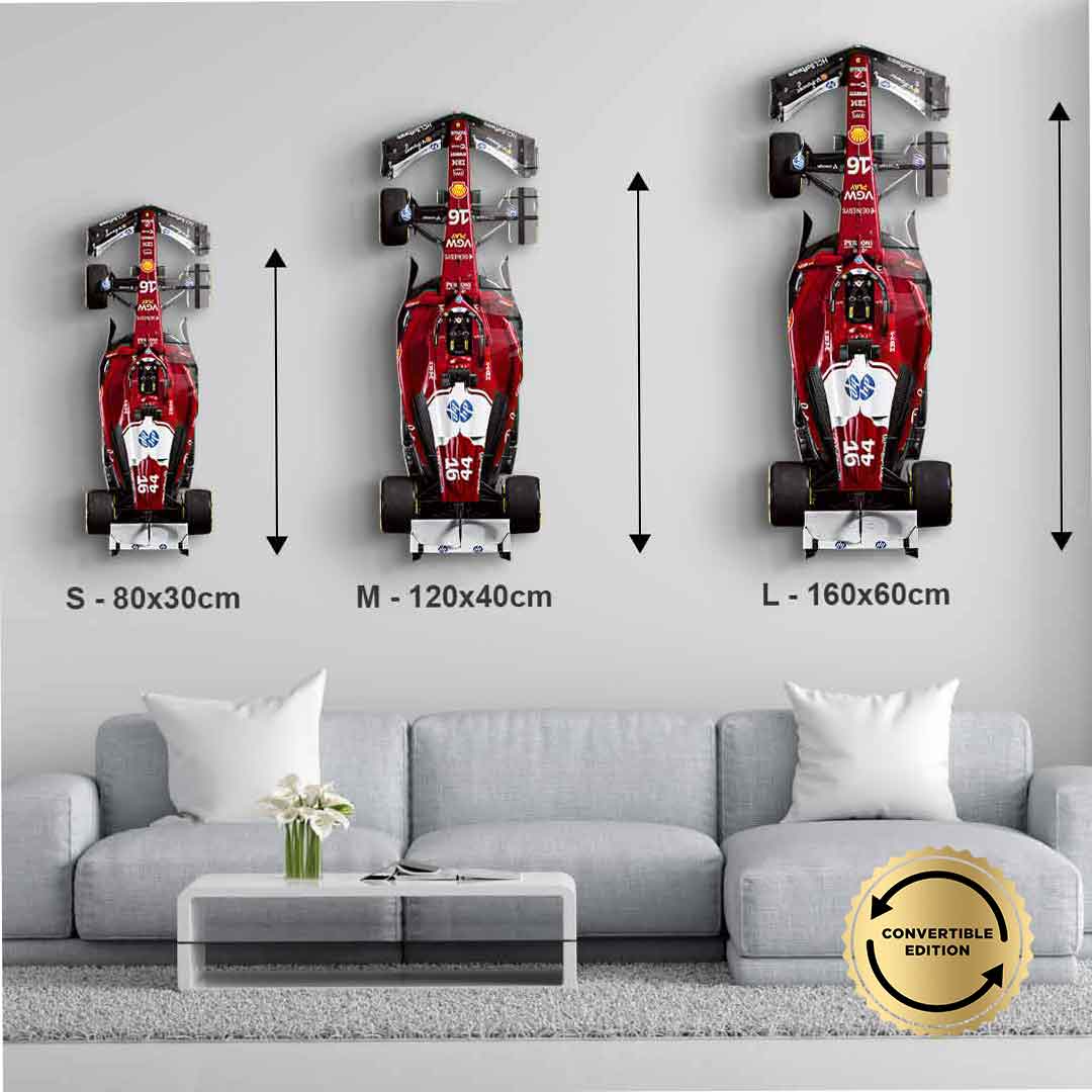 Wandskulptur F1 Ferrari - Acrylglas