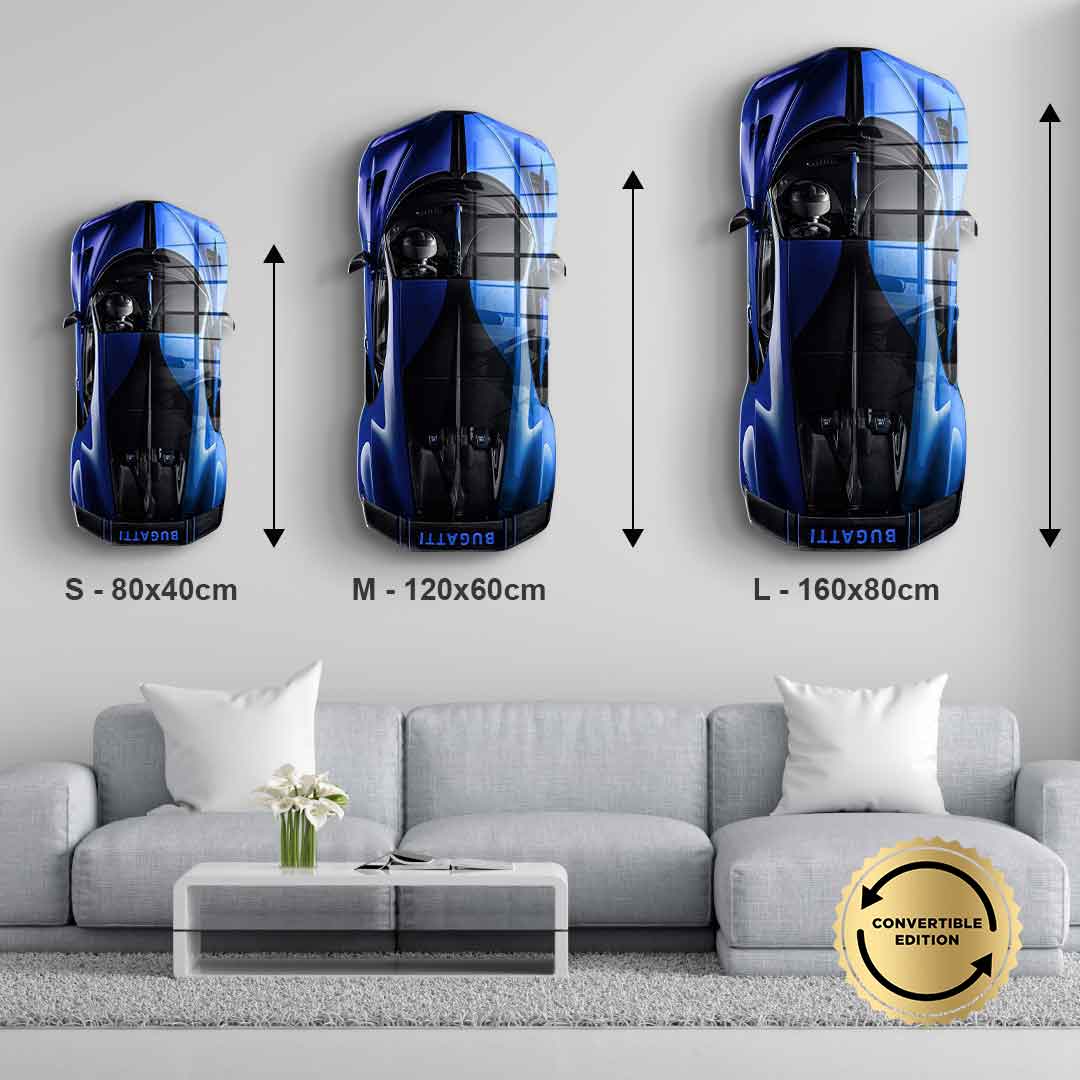 Wandskulptur Bugatti Bolide - Acrylglas