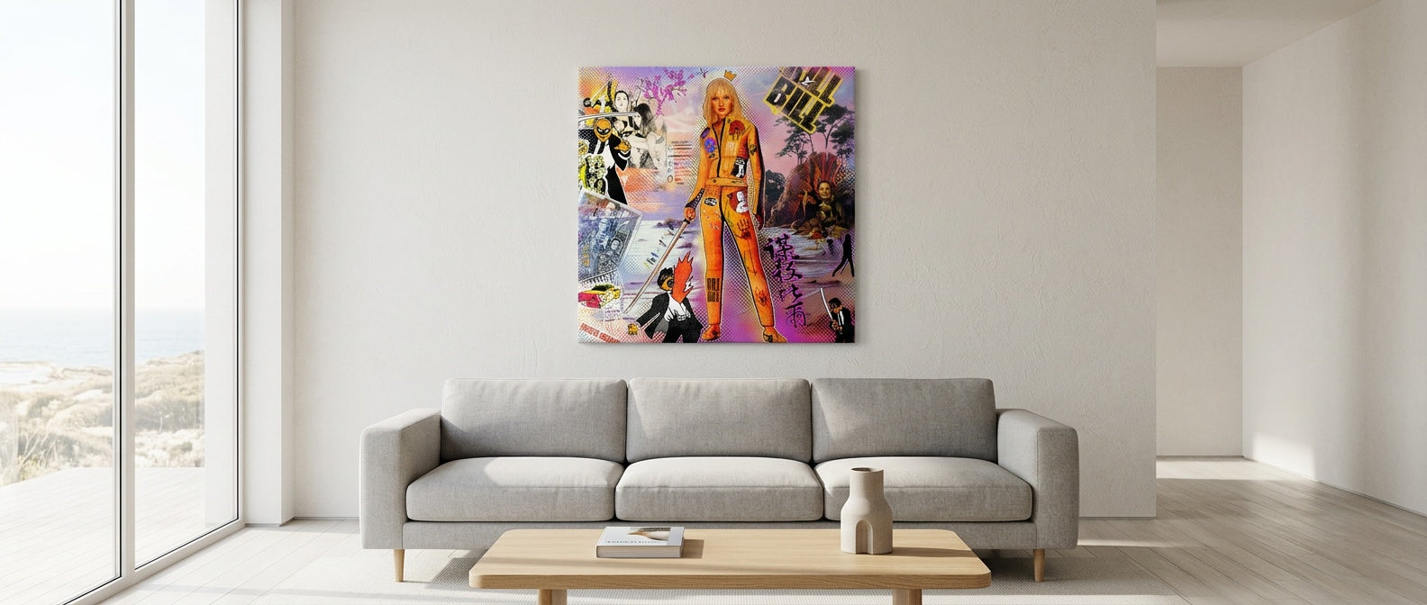 DOTCOMCANVAS Yellow Vengeance Leinwandbild Banner