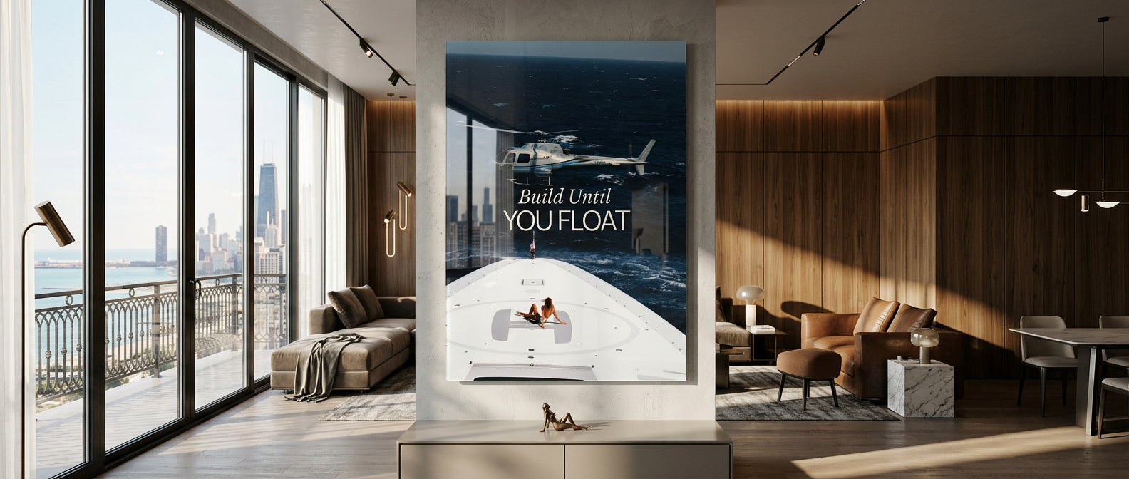 Build Until You Float Acryl Banner
