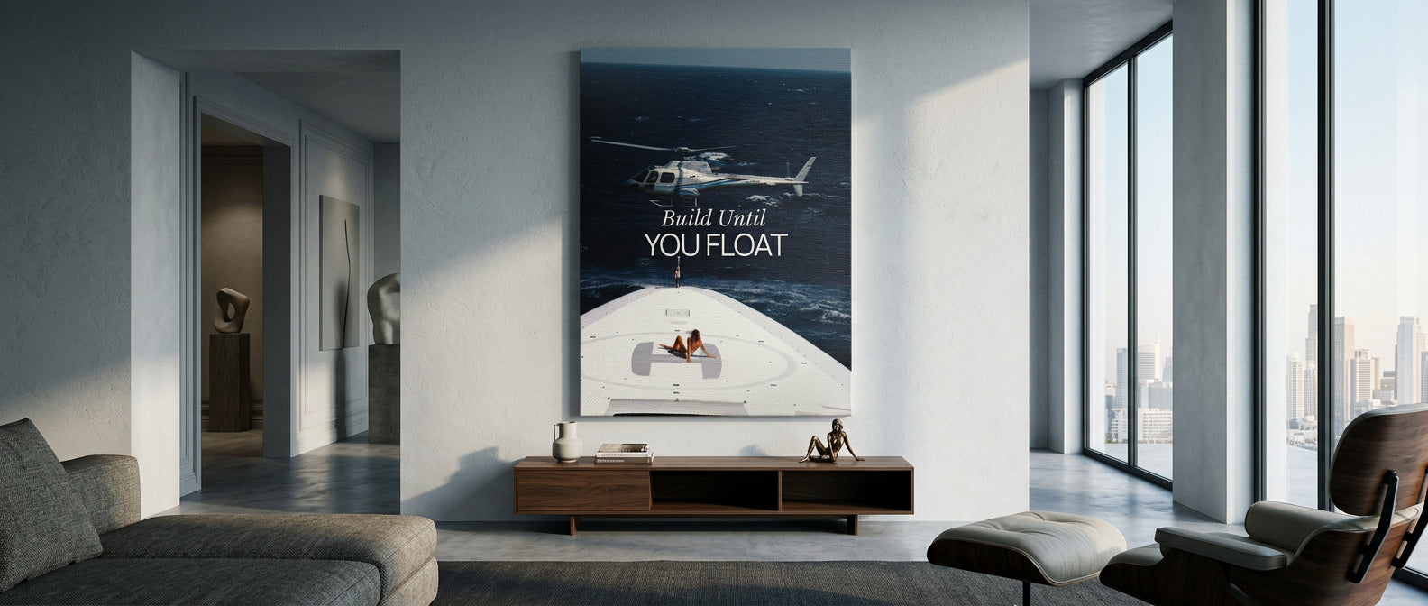 Build Until You Float Canvas Banner
