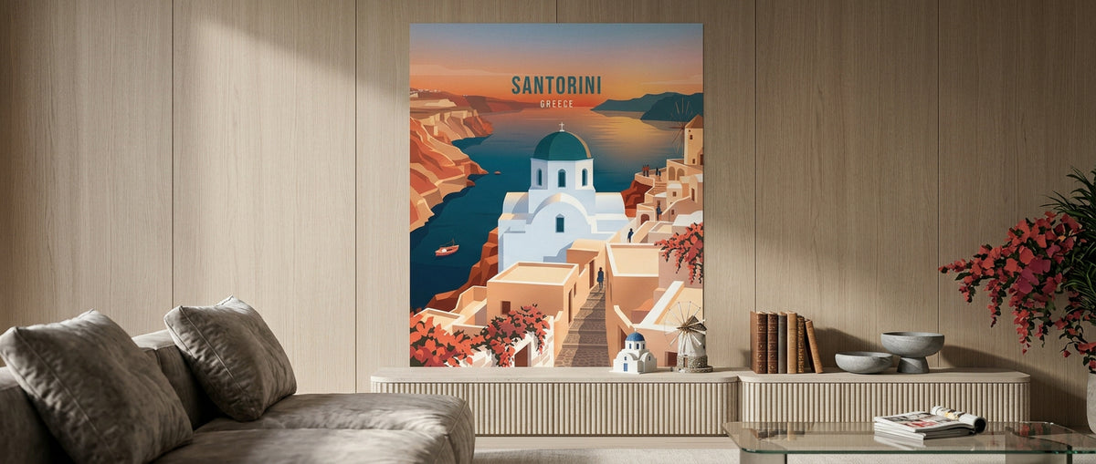 Santorini Poster Banner