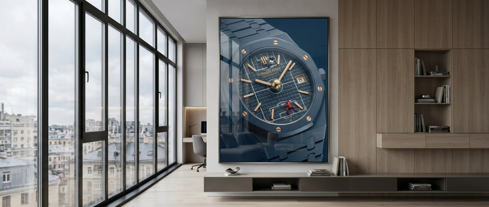 Luxury Timepiece – Football Banner Acrylglas