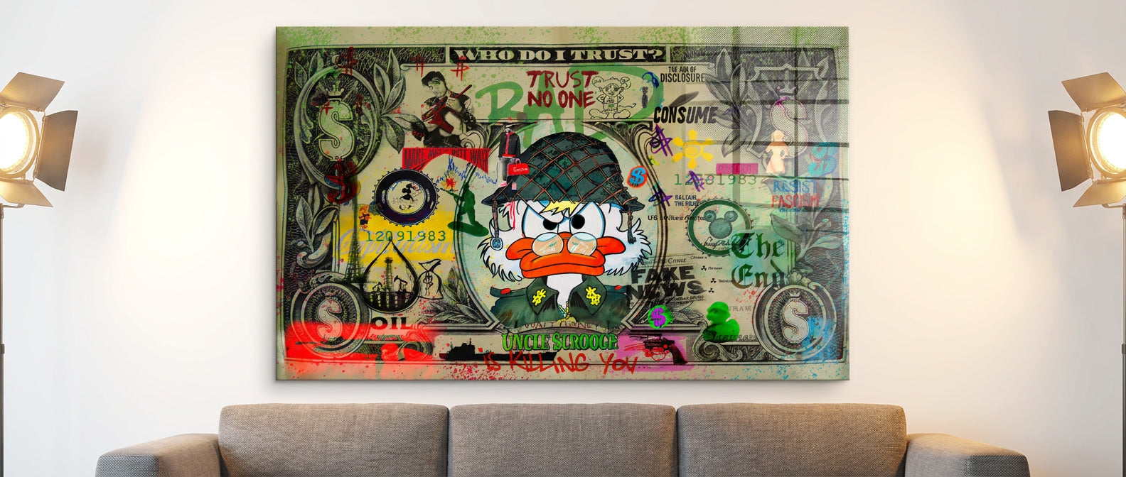 3635 TRUST NO ONE Acrylglas Banner
