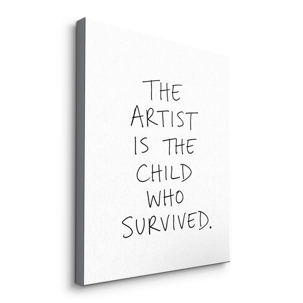 DOTCOMCANVAS Survived Leinwandbild Seitenansicht ohne Rahmen