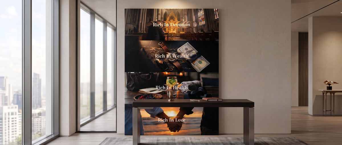 Leinwandbild Rich In Life Website Banner
