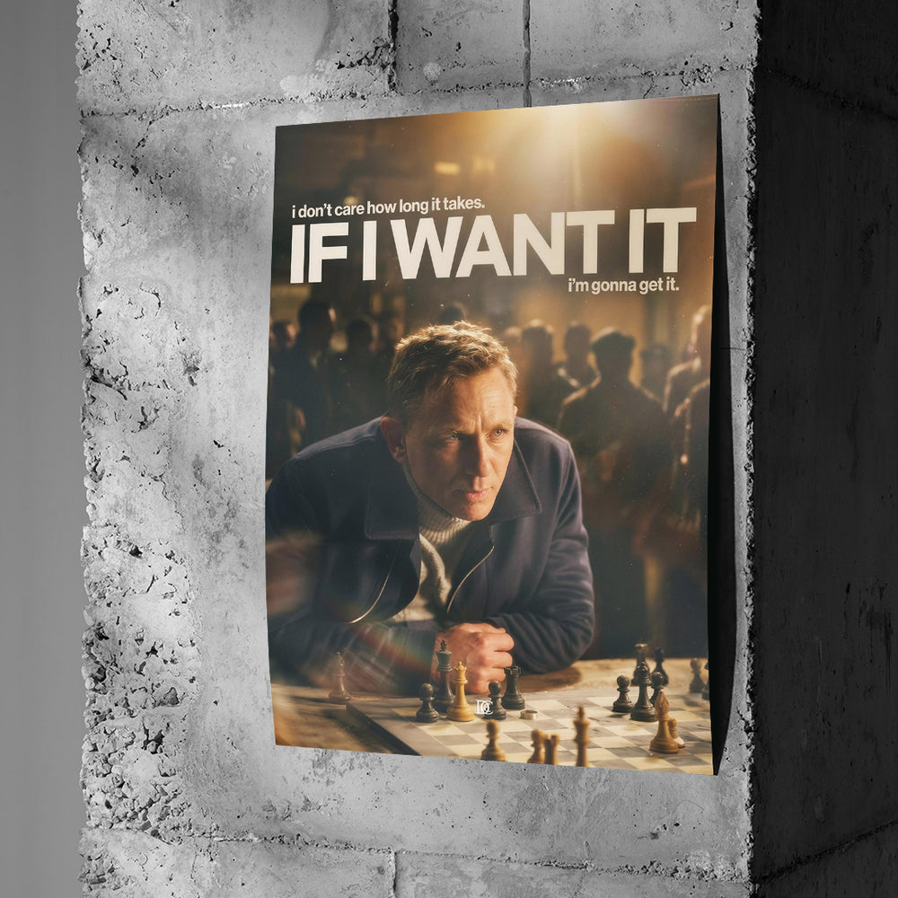 Poster If I Want It an einer Betonwand