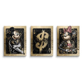 Gangster card - gold leaf 3x