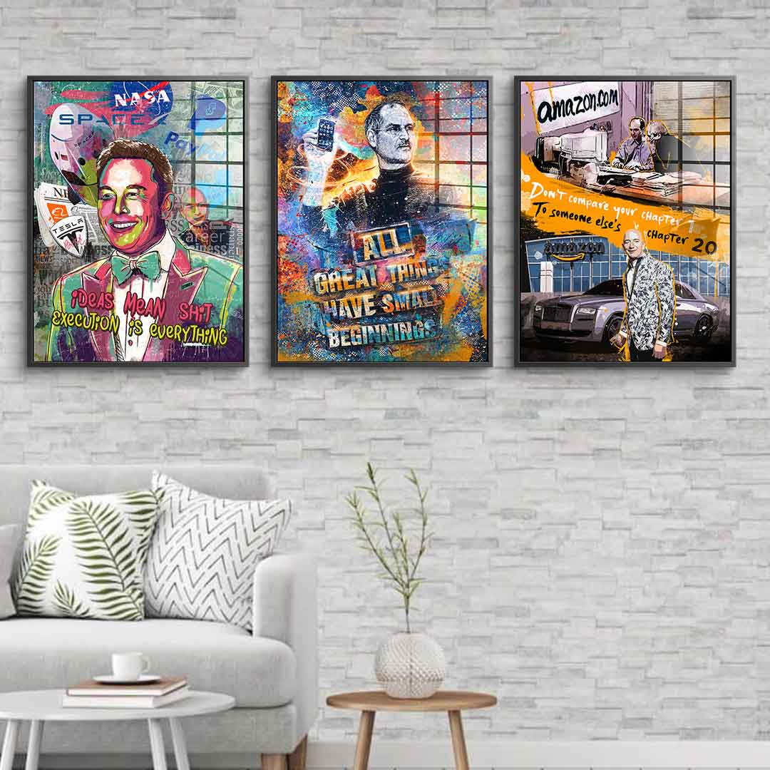 Today's entrepreneurs - acrylic glass 3x