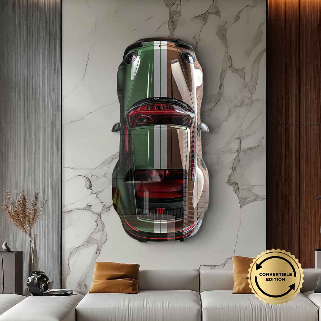 Wandskulptur Porsche 911 Targa - Acrylglas