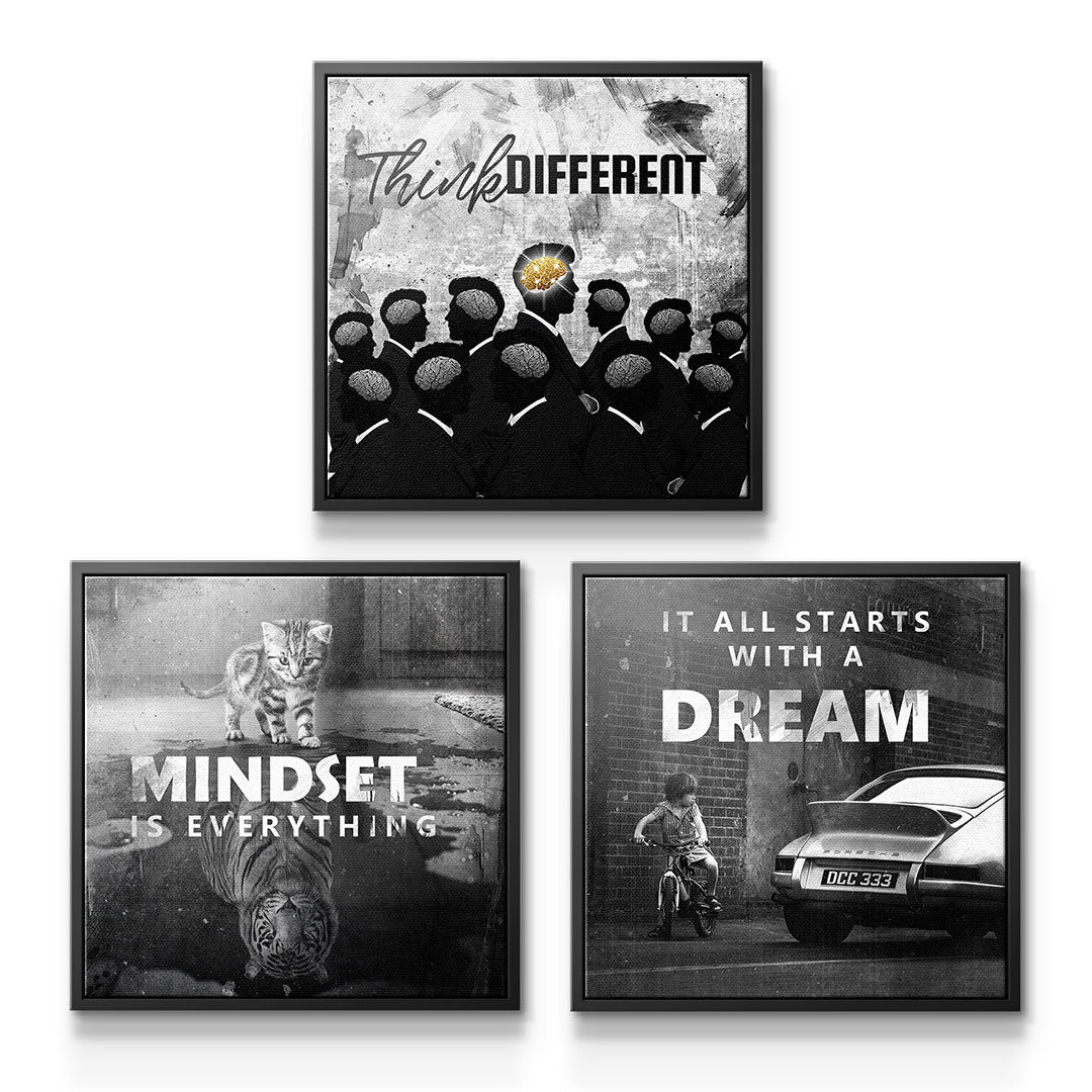Motivation Mindset - Leinwand 3x