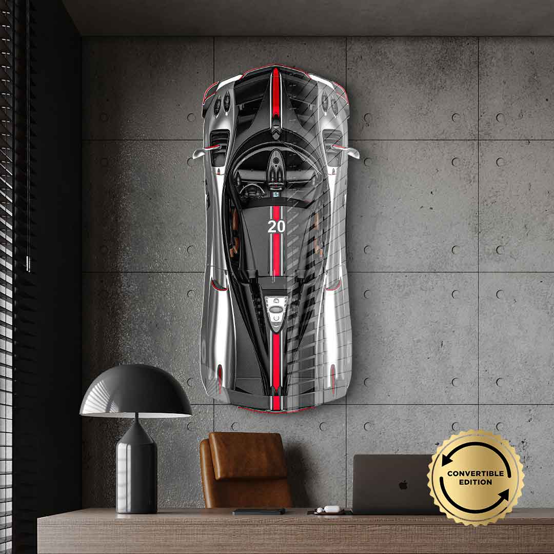 Wandskulptur Pagani Huayra Roadster BC - Acrylglas