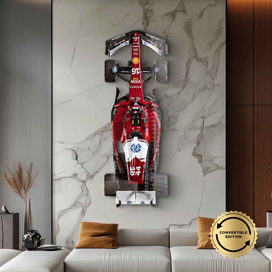 Wandskulptur F1 Ferrari - Acrylglas
