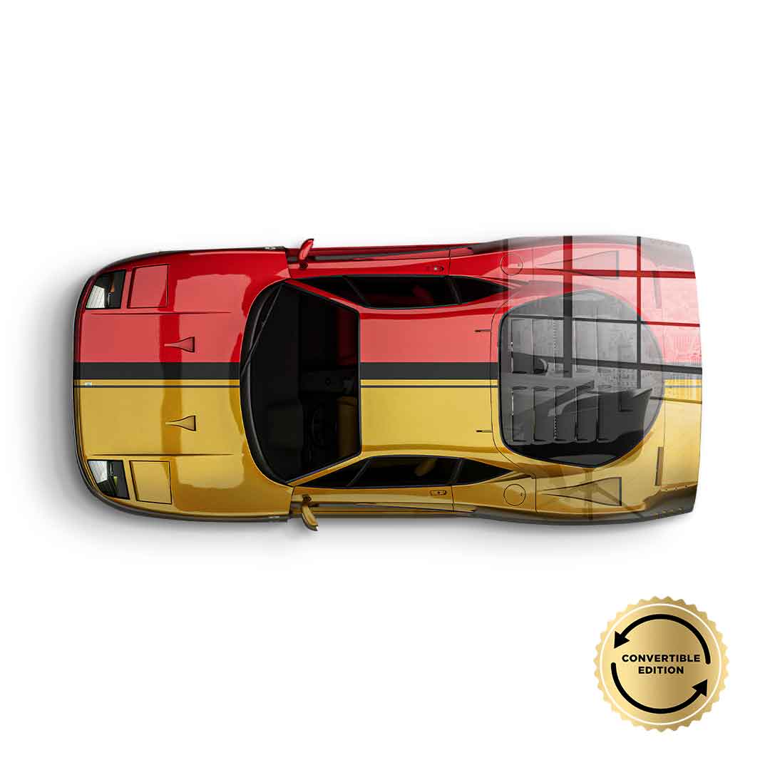 Wandskulptur Ferrari Testarossa - Acrylglas