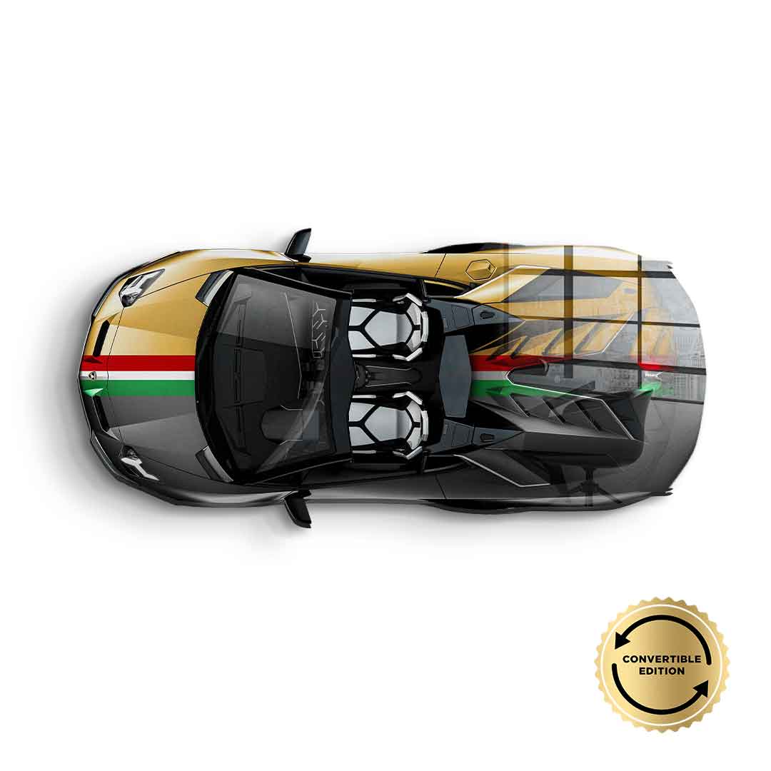 Wandskulptur Lamborghini Aventador SVJ - Acrylglas