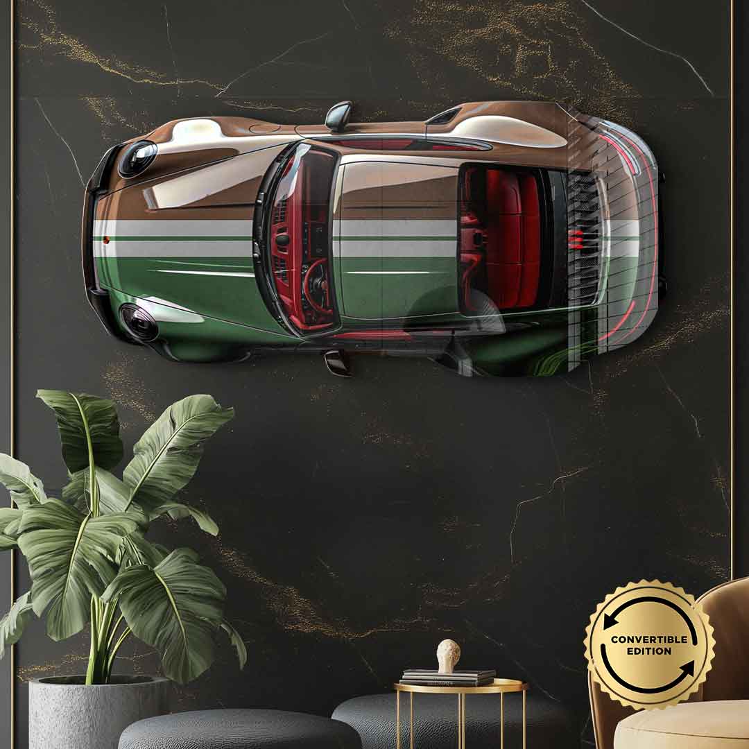 Wandskulptur Porsche 911 Targa - Acrylglas