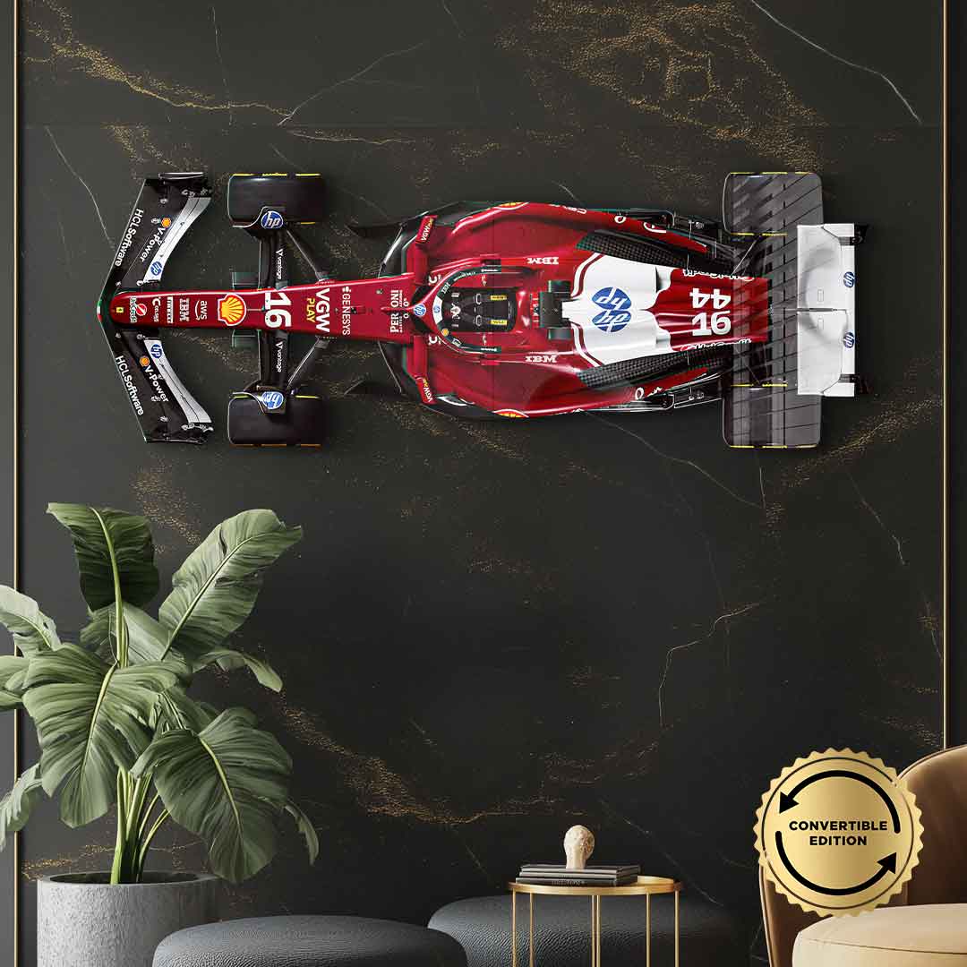Wandskulptur F1 Ferrari - Acrylglas