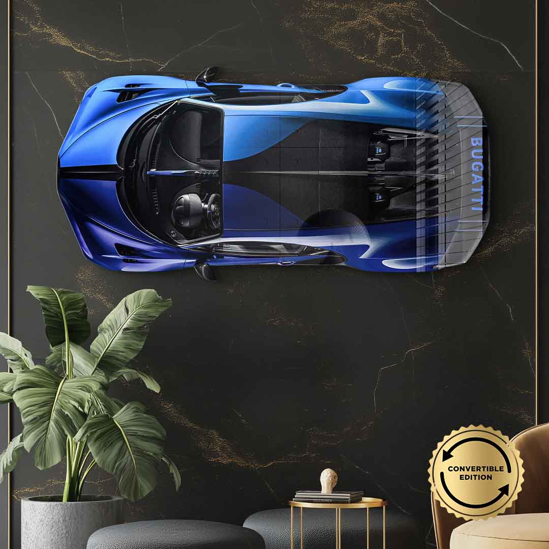 Wall sculpture Bugatti Bolide - acrylic glass