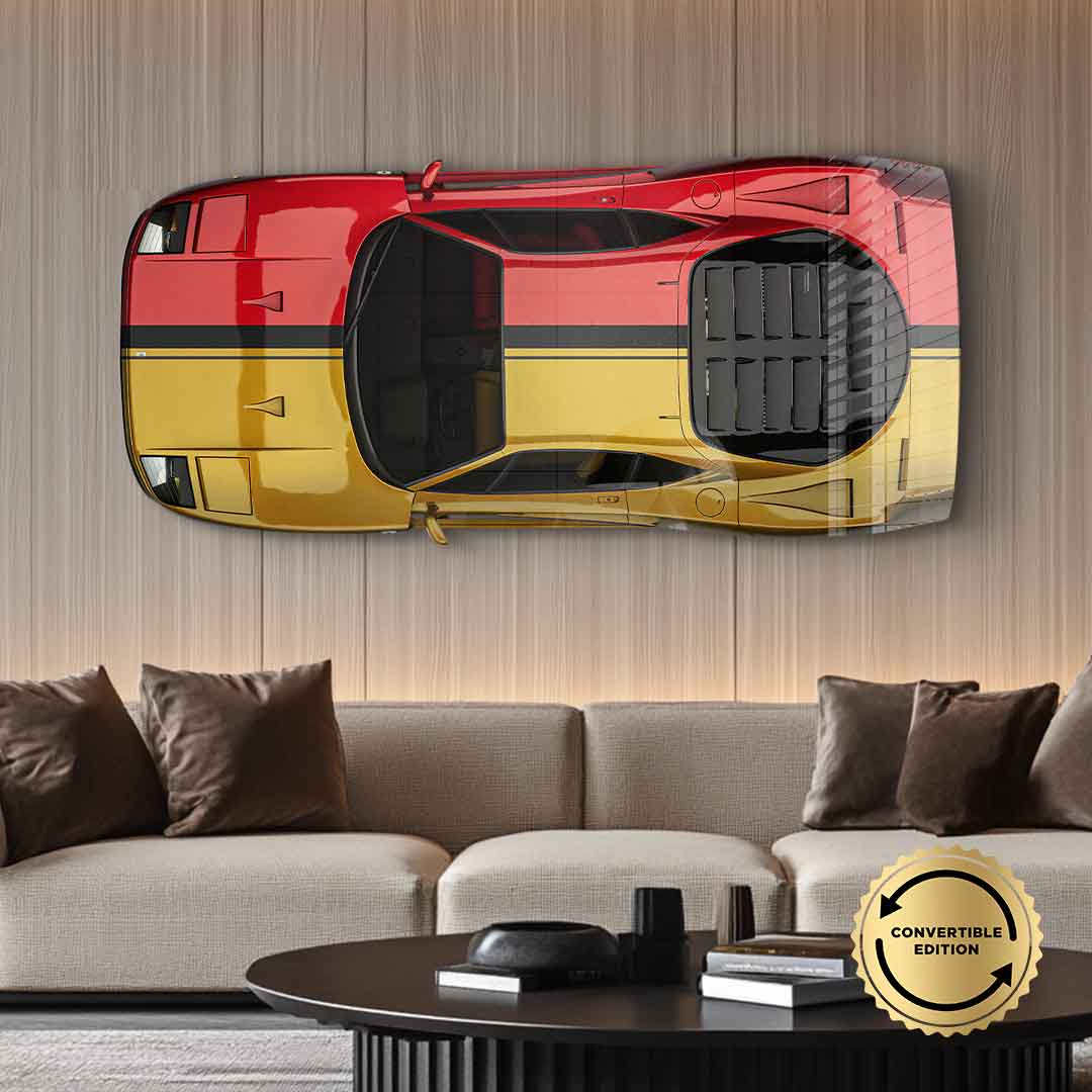 Wandskulptur Ferrari Testarossa - Acrylglas