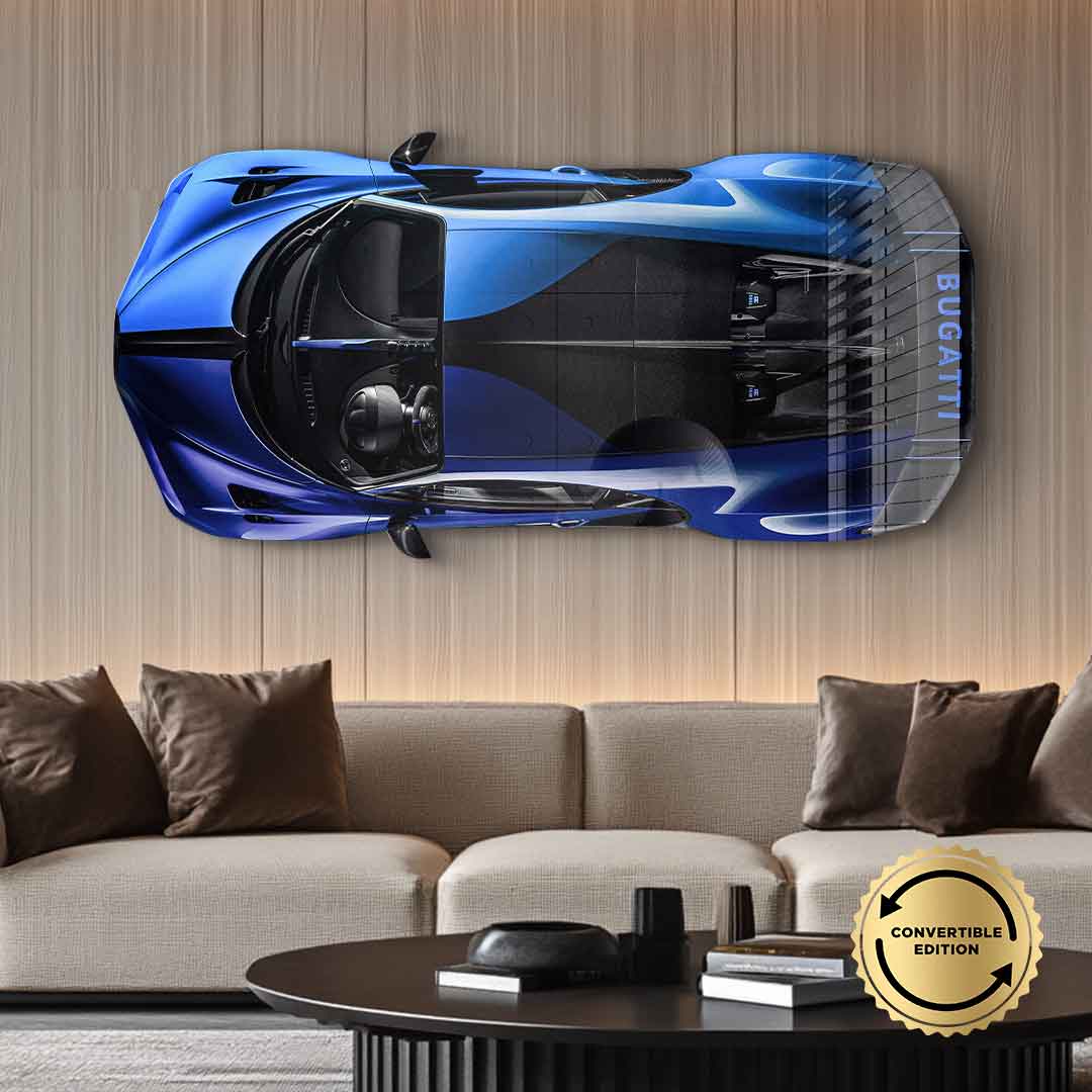 Wall sculpture Bugatti Bolide - acrylic glass