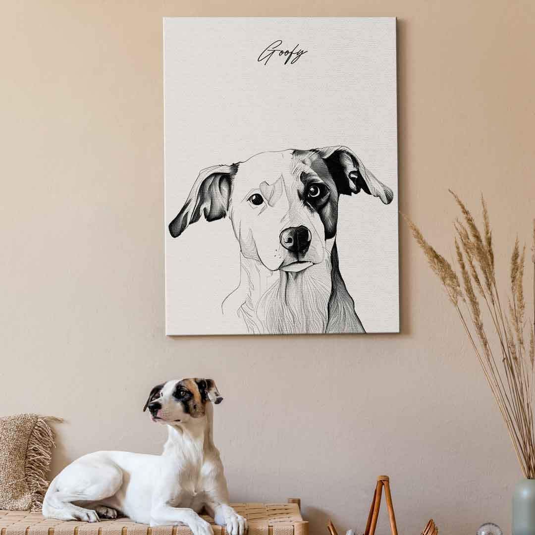 Bleing pencil drawing pet portrait personalized