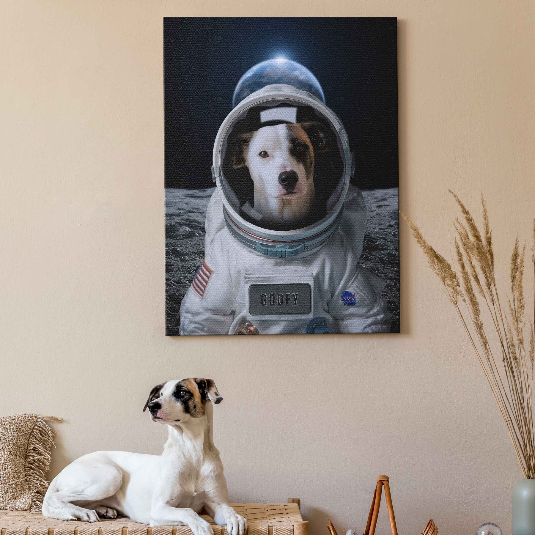 Astronaut Haustier Portrait Personalisierbar