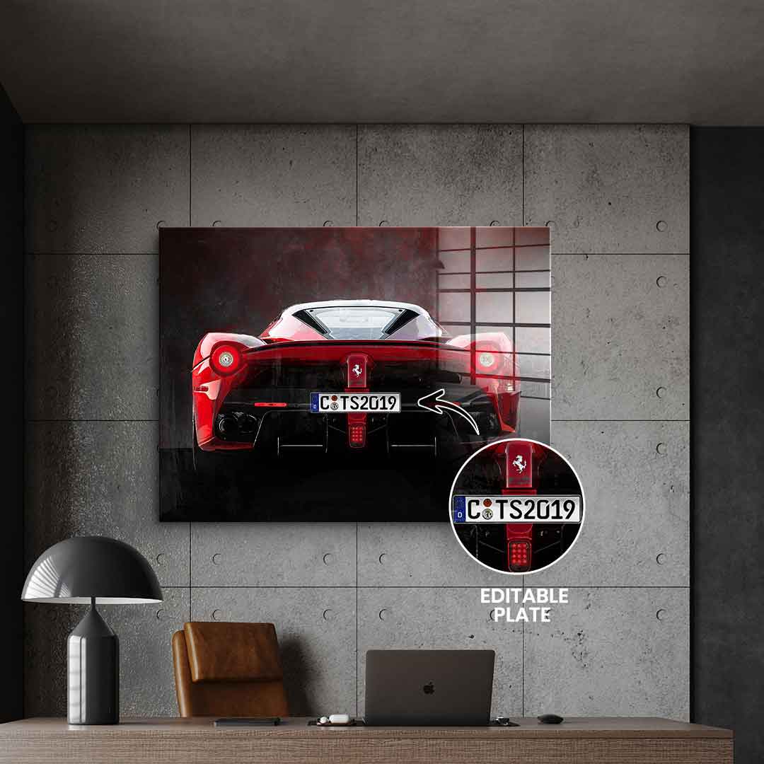 Ferrari Backside - Acrylglas - personalisierbar