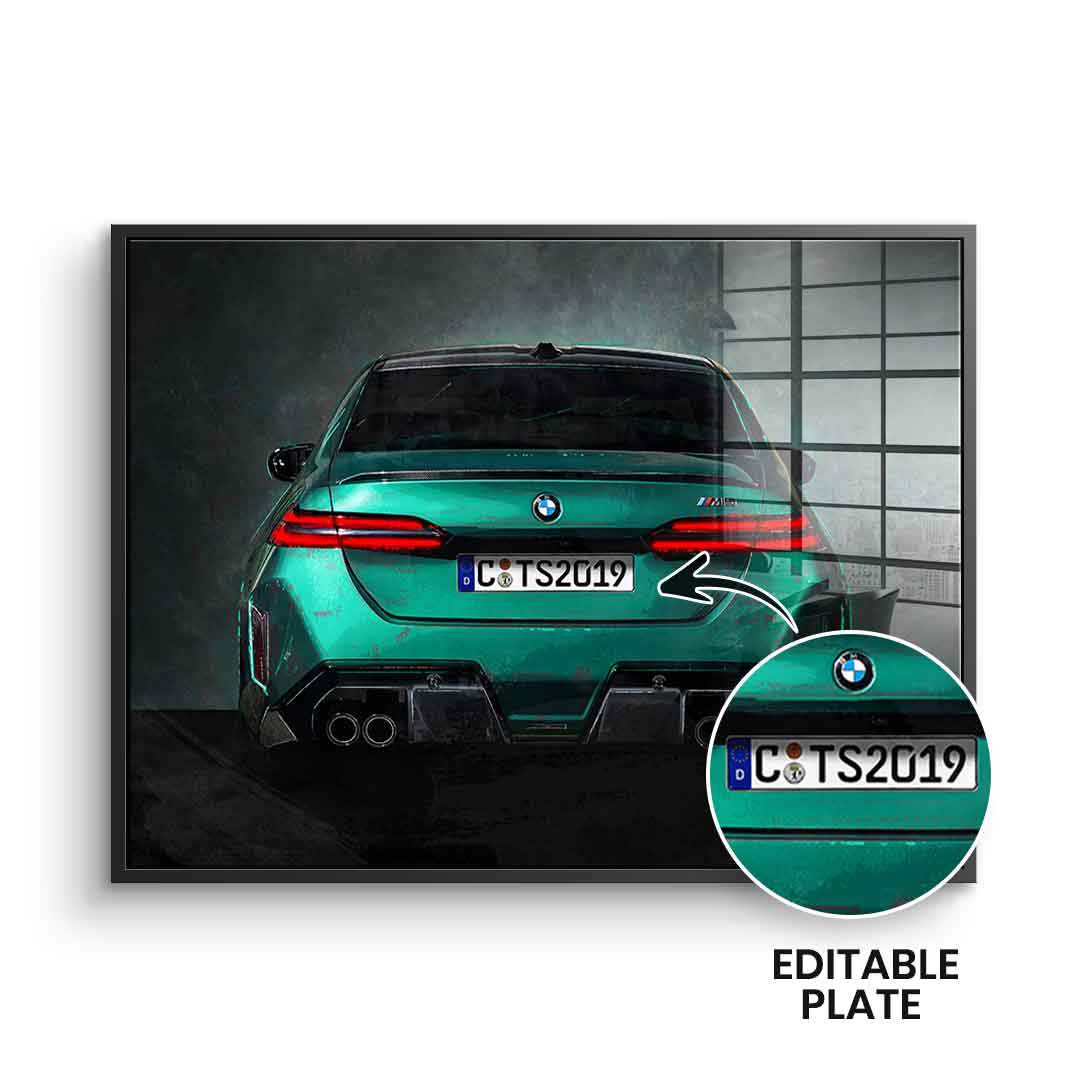 BMW M5 Backside - Acrylglas - personalisierbar