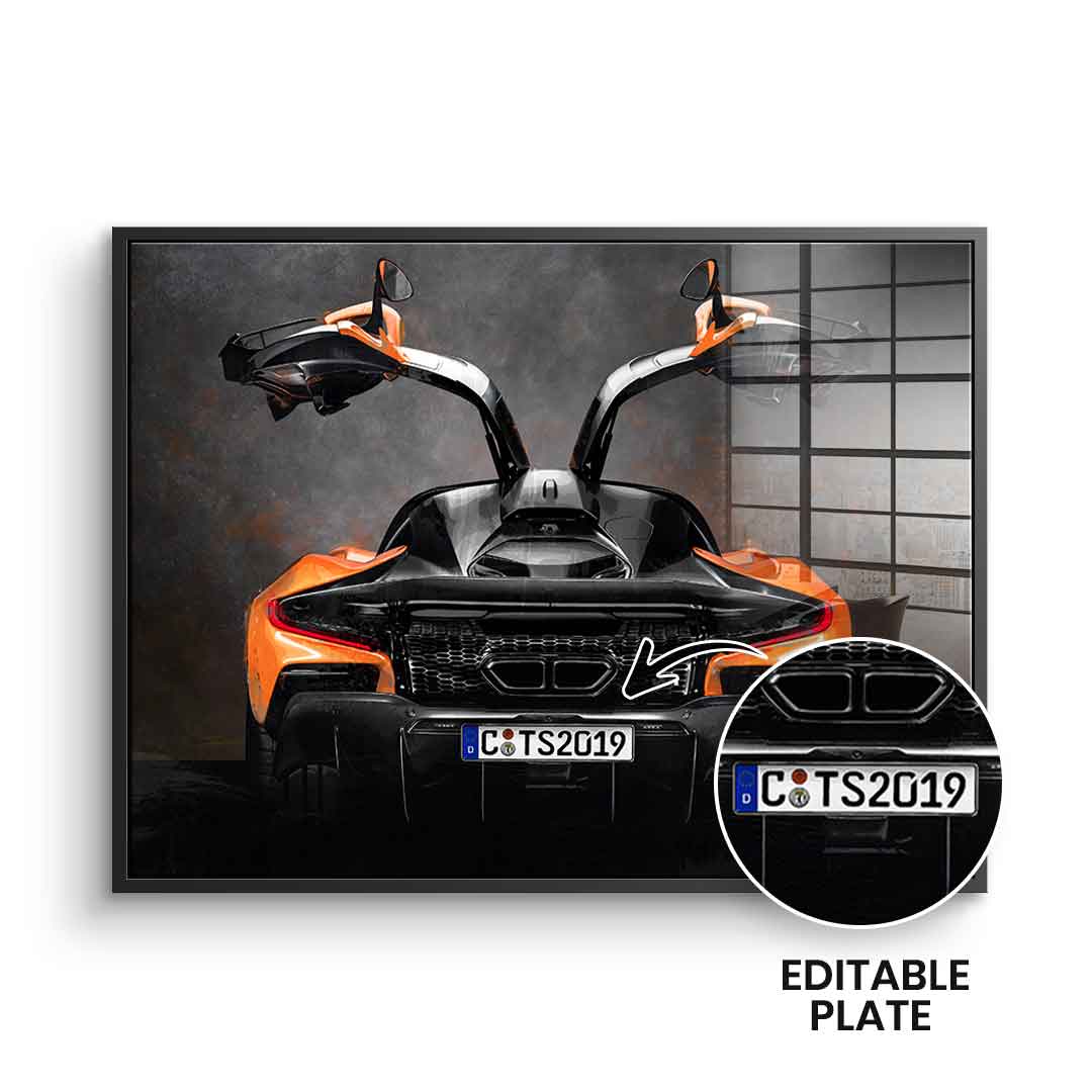 Mclaren Backside - Acrylglas - personalisierbar