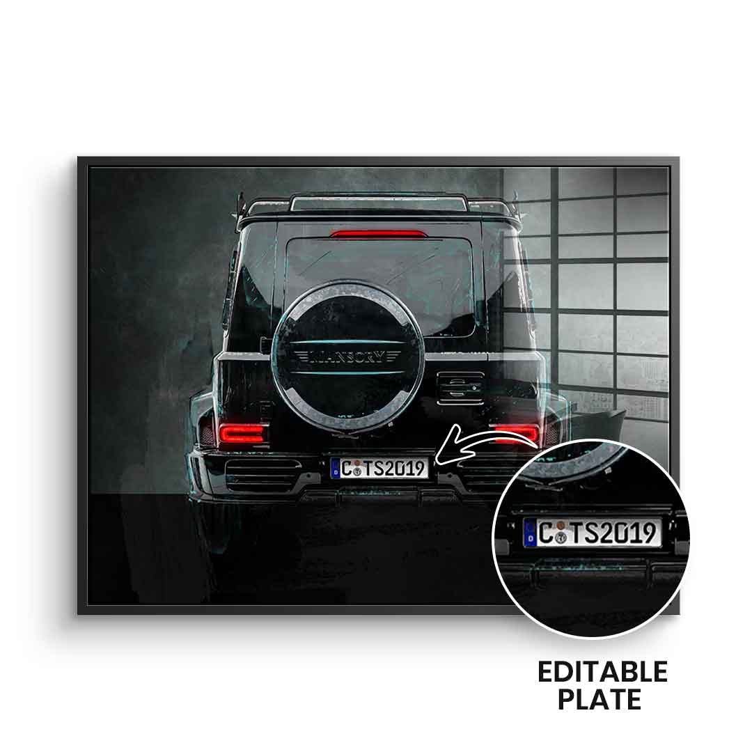 G-Wagon Backside - Acrylglas - personalisierbar