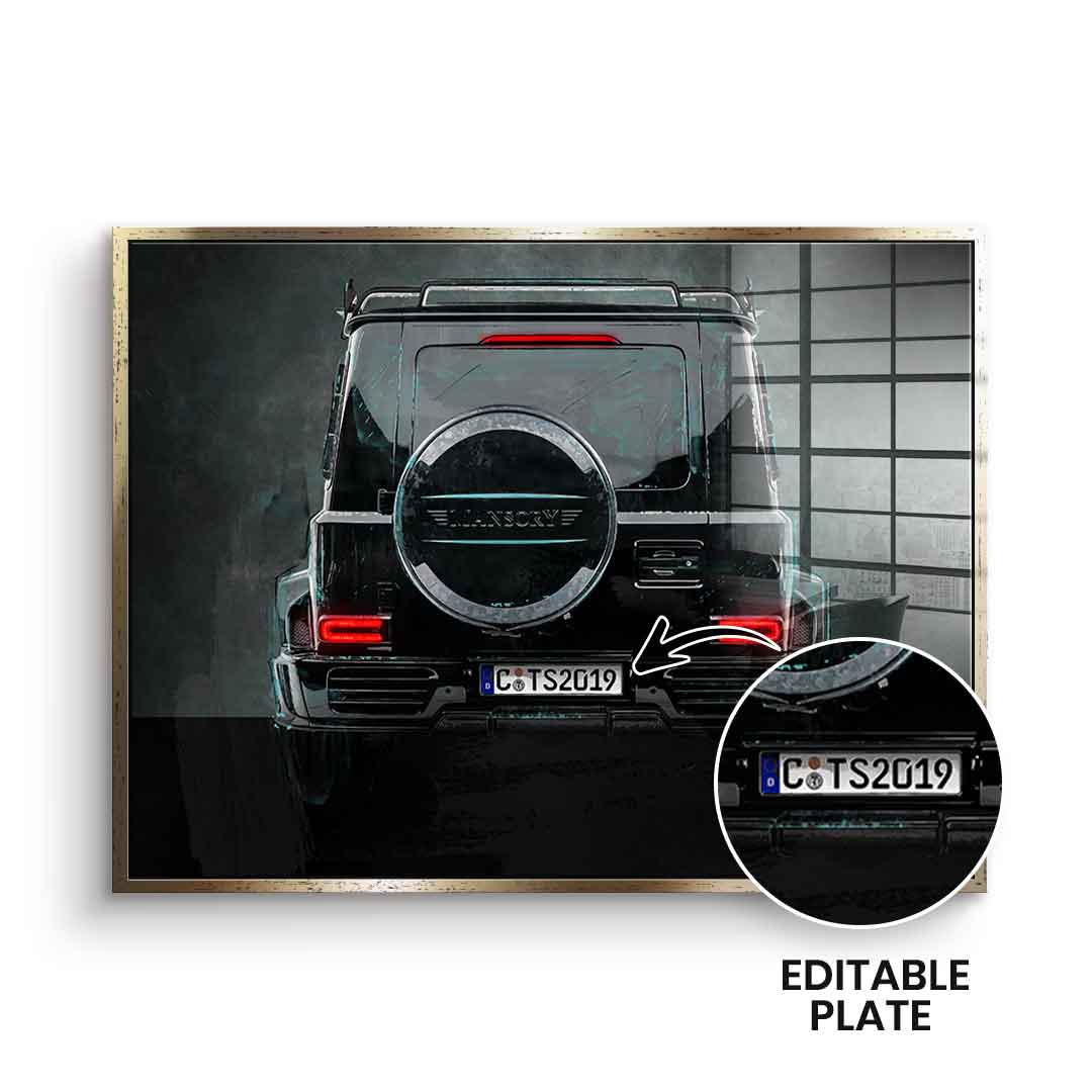 G-Wagon Backside - Acrylglas - personalisierbar