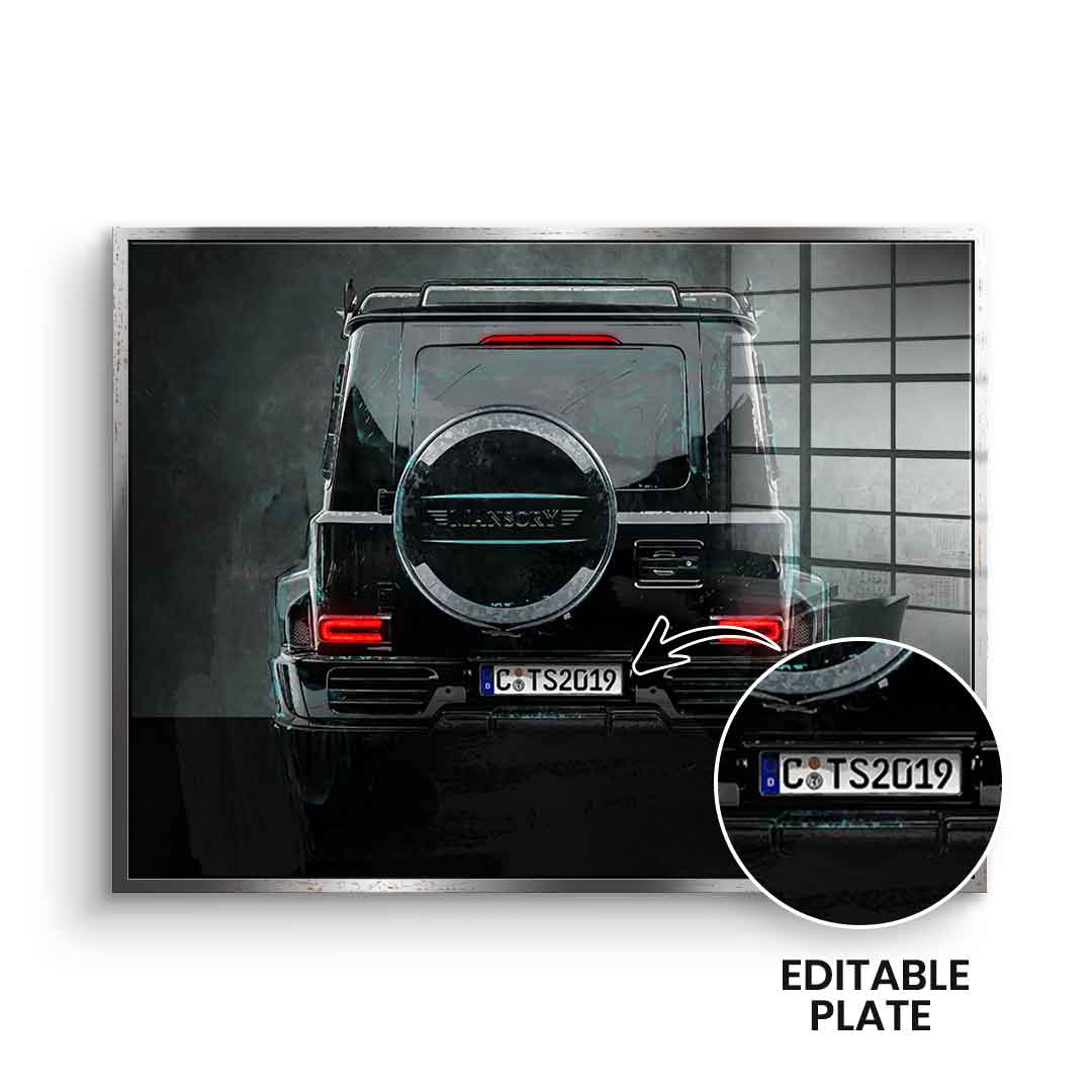 G-Wagon Backside - Acrylglas - personalisierbar
