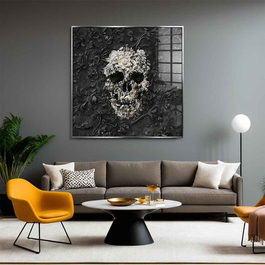 Marble Skull - Acrylglas