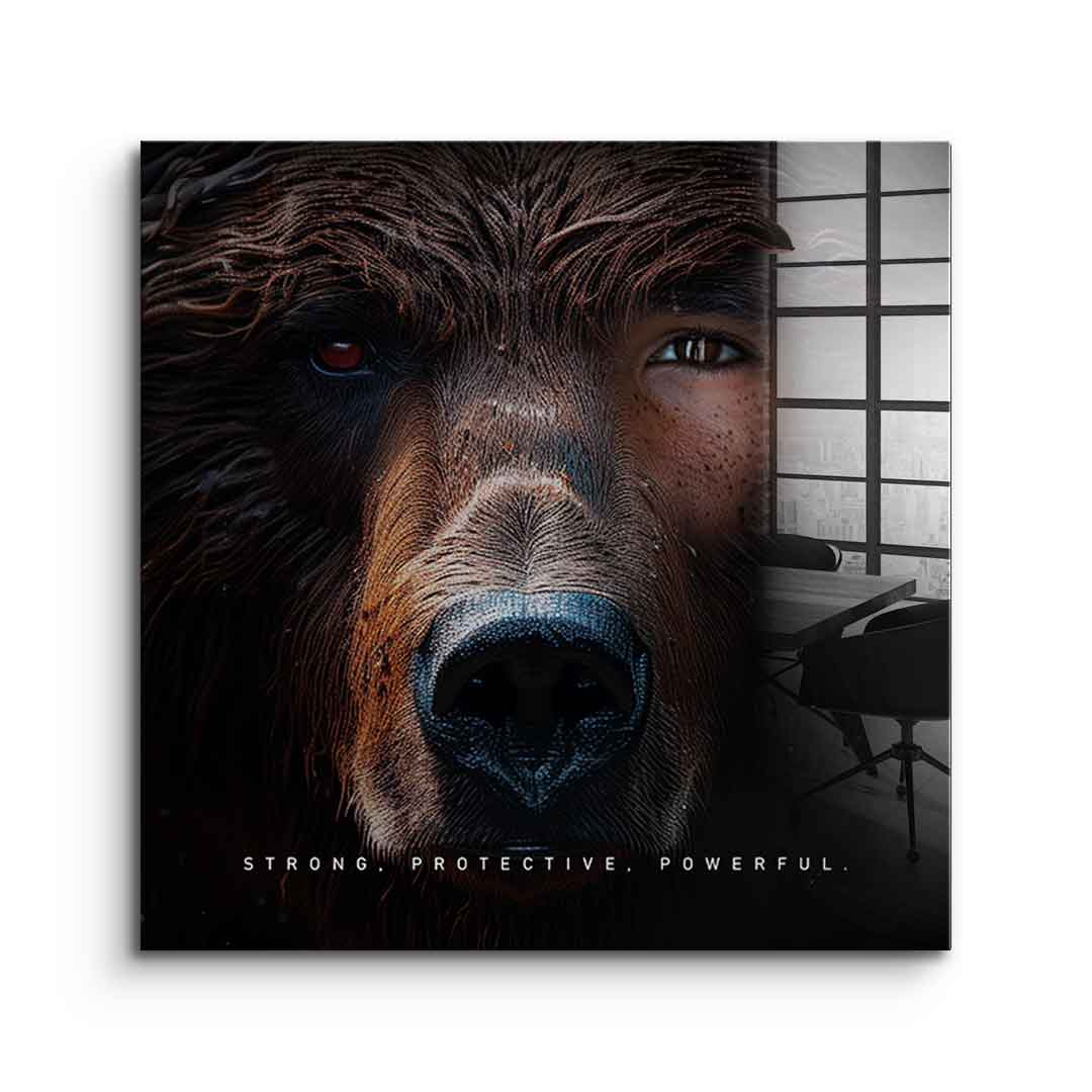 Bear Fusion - square edition - acrylic glass