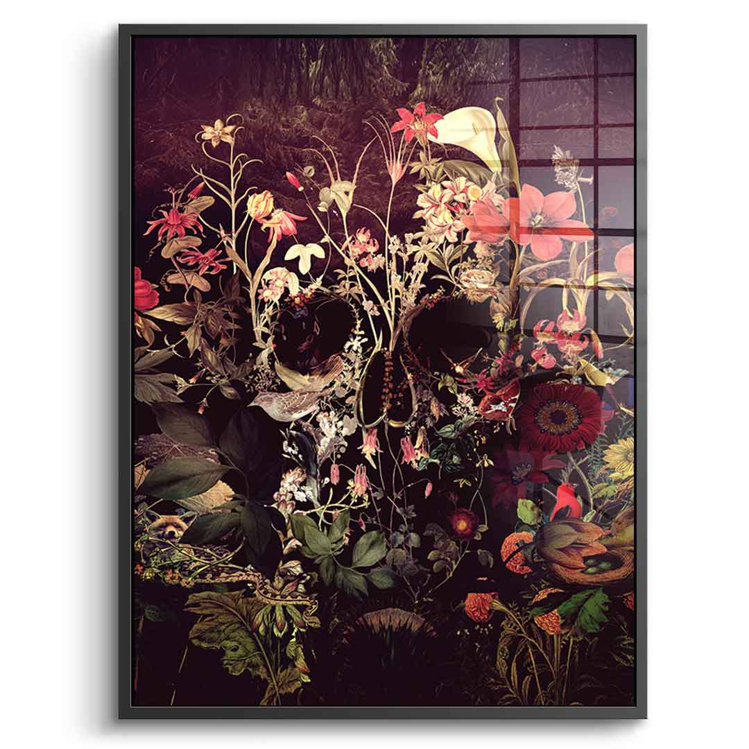 Bloom Skull - Acrylglas