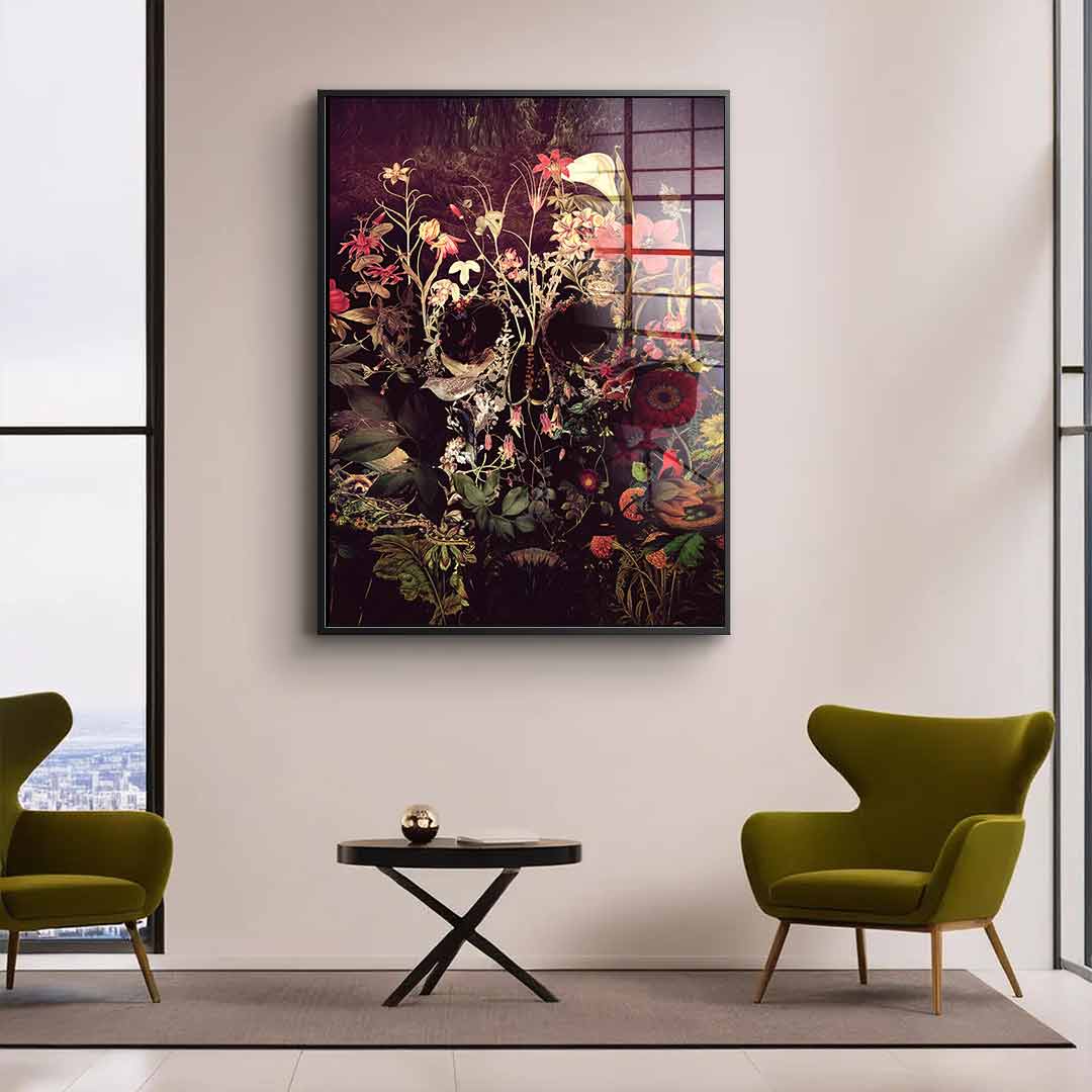 Bloom Skull - Acrylglas