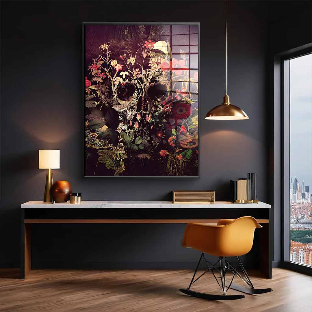 Bloom Skull - Acrylglas