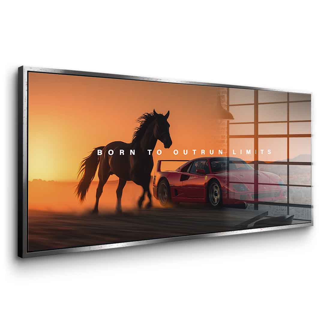 Born to Outrun Limits (Ferrari) - Acrylglas