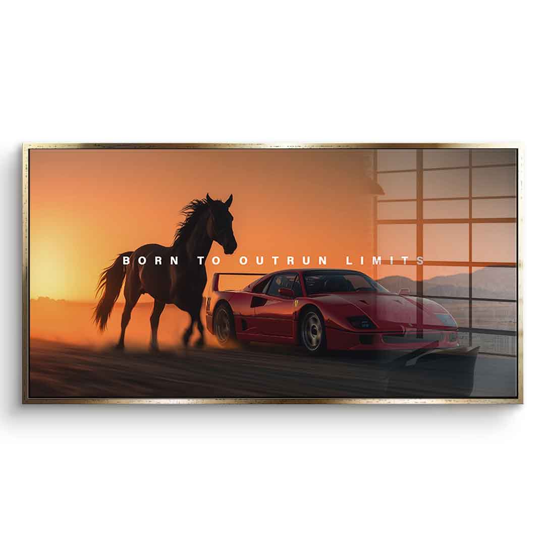 Born to Outrun Limits (Ferrari) - Acrylglas