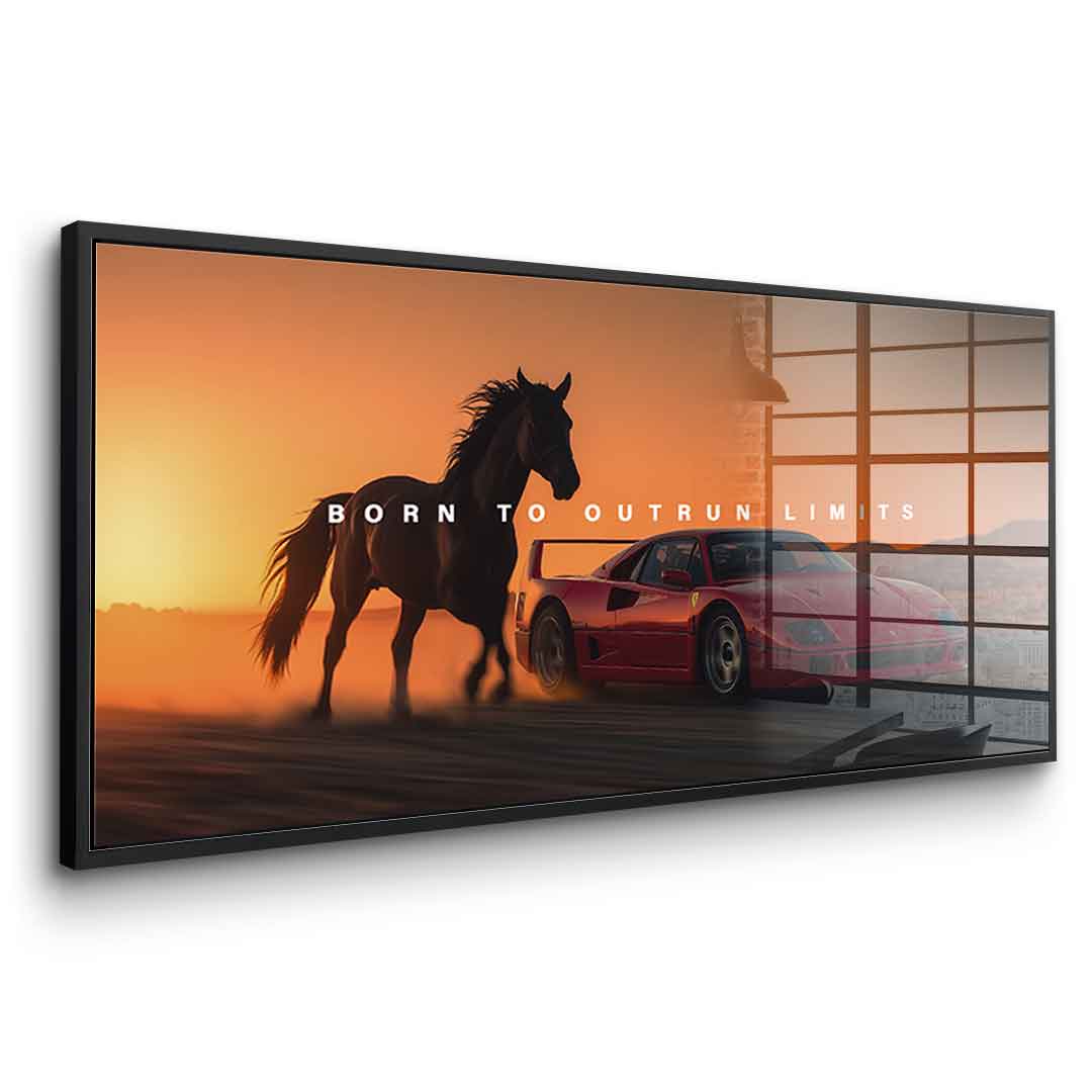 Born to Outrun Limits (Ferrari) - Acrylglas
