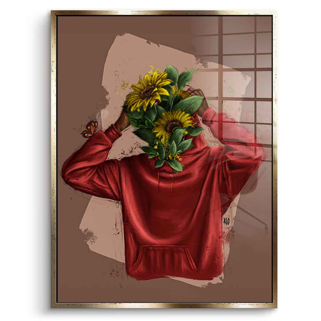 Brown Flower Head - Acrylglas