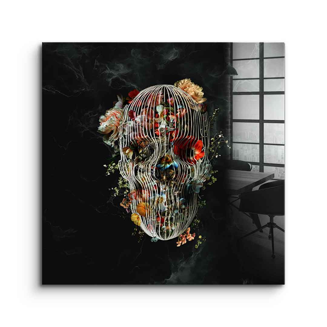 Cage Skull - Acrylglas