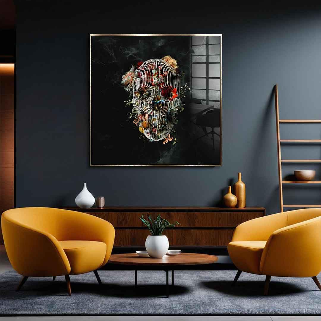 Cage Skull - Acrylglas