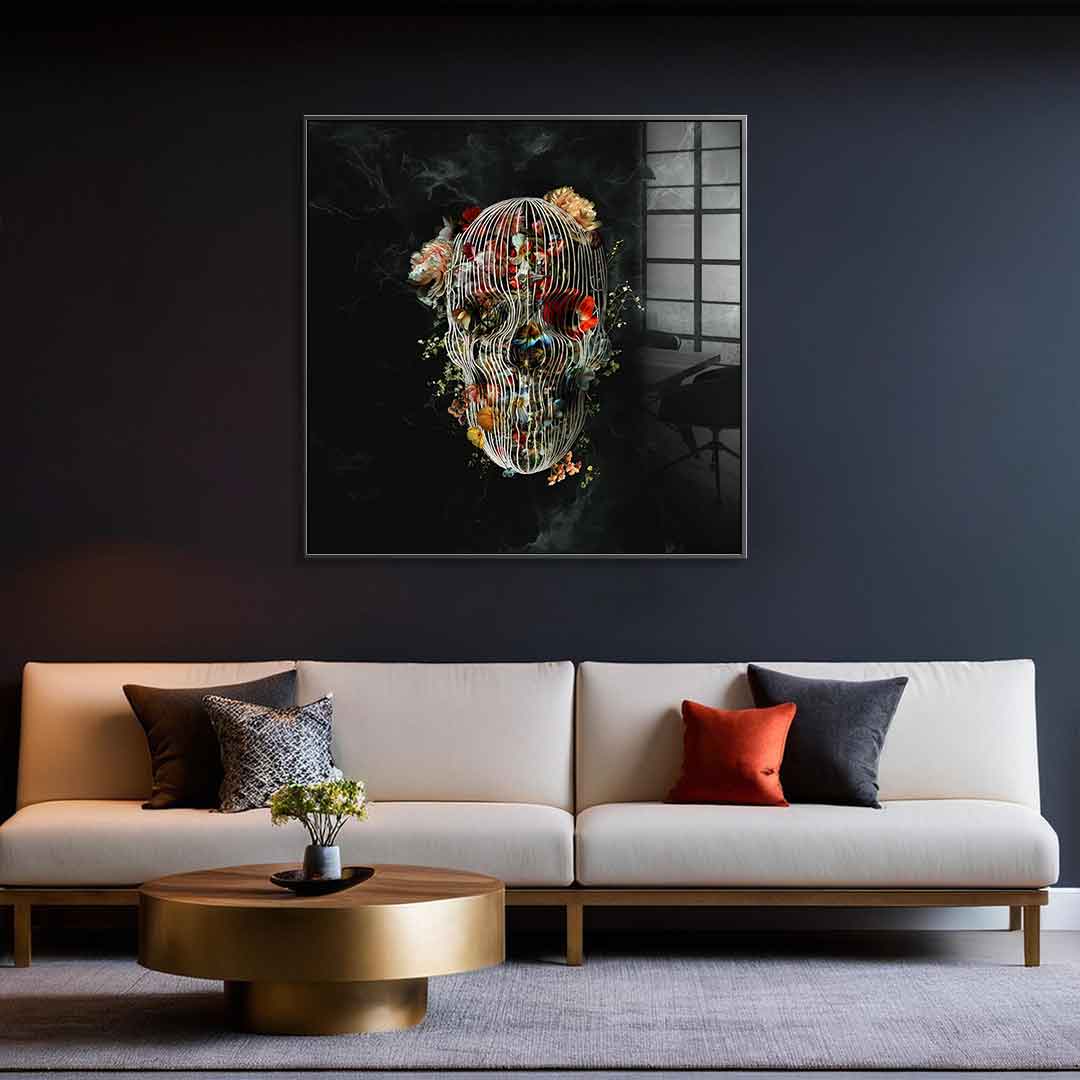 Cage Skull - Acrylglas