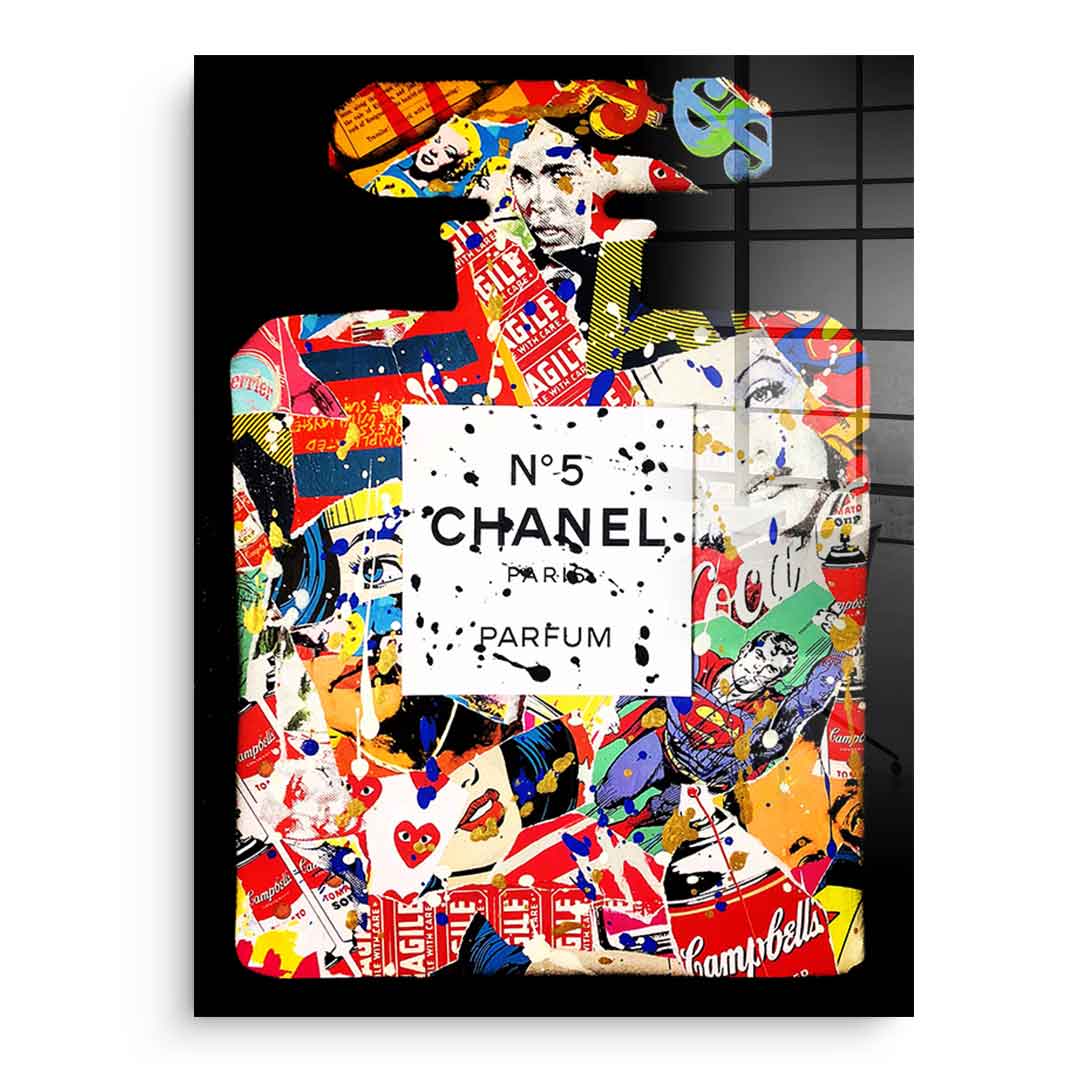 オリバーガル【CHANEL】　pop art Acrylic glass print Chanel N°5 Perfume Pop Art portrait wall art