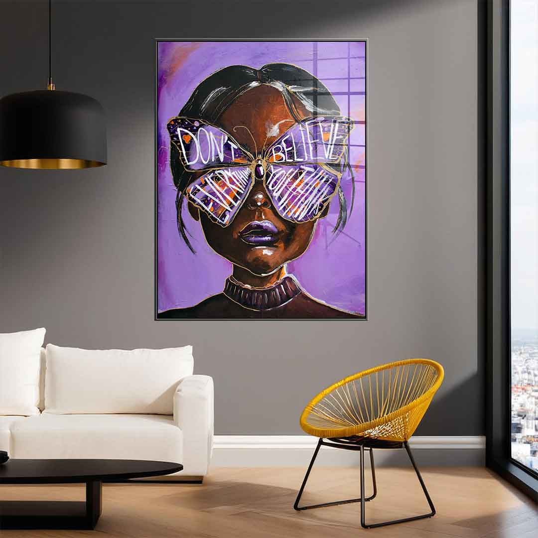 Cute but overthinking - acrylic glass